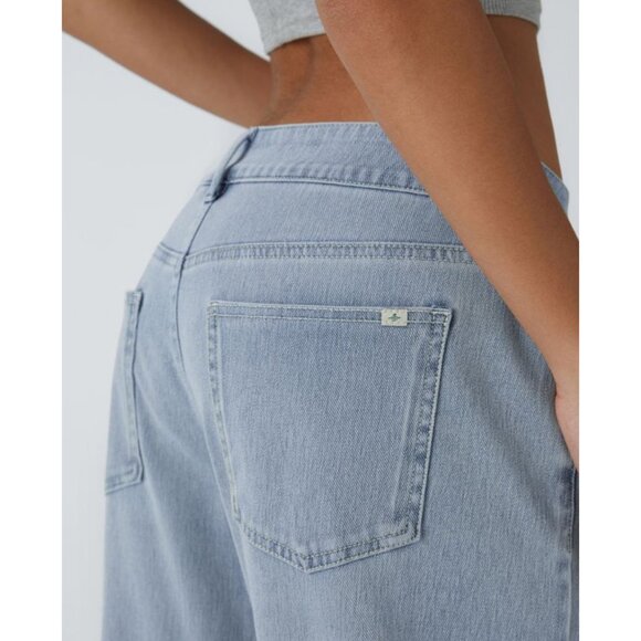 Halara Flex Asymmetric Low Rise Pockets Baggy Wide Leg Washed Casual Jeans Sz Sm - Picture 10 of 12